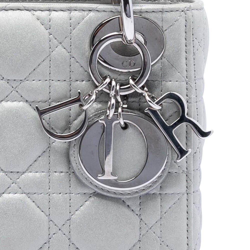 Pre-Loved Dior Mini Iridescent Lambskin Cannage Lady Dior - Picture 7 of 9